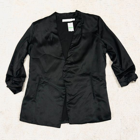 NWT - Bishop + Young Icon Blazer in Black Satin - Women's Large - Picture 7 of 9